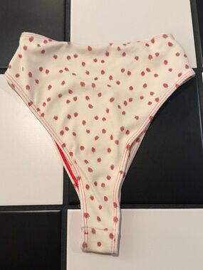 Frankies Bikinis x Gigi Hadid Terry Swim Bottoms Strawberry Print Anne